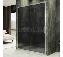 Душевая дверь в нишу Maybahglass MGD-1289-5 150 см, профиль матовый хром, стекло графит матовое