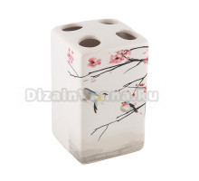 Стакан для зубных щеток Рыжий кот Сакура 231933 рисунок, керамический