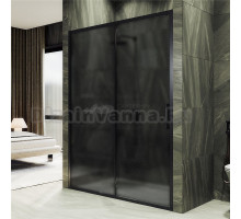 Душевая дверь в нишу Maybahglass MGD-1287-6 100 см, профиль матовый черный, стекло графит матовое