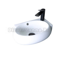 Раковина маленькая в туалет GID Suspendido N9100L 44 глянцевая белая, прямоугольная, фаянс