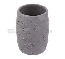 Стакан для зубных щеток Рыжий кот Пастель HD0330-8 серый, керамический