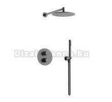 Душевой комплект Sancos Etna SC9010GG С ВНУТРЕННЕЙ ЧАСТЬЮ, вороненая сталь