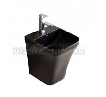 Раковина подвесная GID Suspendido Nb102bm 37 матовая черная, прямоугольная, фаянс