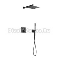 Душевой комплект Sancos Linn SC9022MB С ВНУТРЕННЕЙ ЧАСТЬЮ, черный матовый