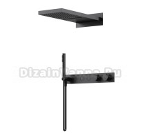 Душевой комплект Sancos Linn SC9023MB С ВНУТРЕННЕЙ ЧАСТЬЮ, черный матовый