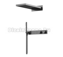 Душевой комплект Sancos Linn SC9023GG С ВНУТРЕННЕЙ ЧАСТЬЮ, вороненая сталь