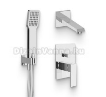 Душевой комплект Смеситель BelBagno Romano VDI-CRM + Гарнитур DFS-CRM + Излив Arlie ARL BC CRM для ванны