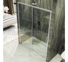 Душевая дверь в нишу Maybahglass MGD-1278-5 180 см, профиль матовый хром, стекло прозрачное