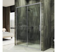 Душевая дверь в нишу Maybahglass MGD-1282-5 180 см, профиль матовый хром, стекло сатин