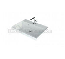 Мебельная раковина Style Line Asti СС-00002467 накладная, глянцевая белая, прямоугольная, искусственная камень