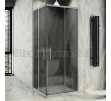 Душевой уголок Maybahglass MGY-1331-5 100х100 см, профиль матовый хром, стекло графит матовый