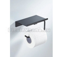 Держатель для туалетной бумаги с полочкой Shevanik SG5705H-1, черный