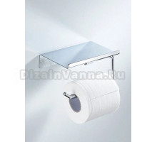 Держатель для туалетной бумаги с полочкой Shevanik SG5705-1, хром