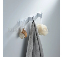 Крючки для ванной и кухни / планка с 3 крючками Shevanik SG5731C, белый