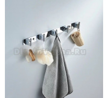 Крючки для ванной и кухни / планка с 5 крючками Shevanik SG5751, хром