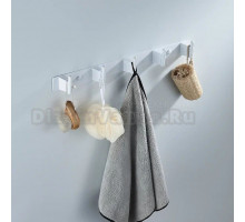 Крючки для ванной и кухни / планка с 5 крючками Shevanik SG5751C, белый