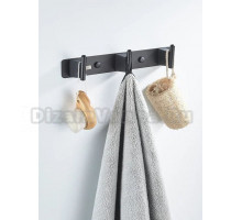 Крючки для ванной и кухни / планка с 3 крючками Shevanik SG5731H, черный