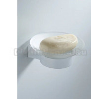 Мыльница Shevanik SG5703C стеклянная, белая