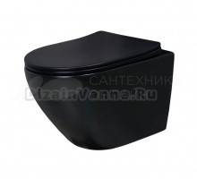 Унитаз подвесной GID Convexo Bm2198 безободковый, с микролифтом, матовый черный