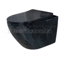 Унитаз подвесной GID Convexo Bs2198 безободковый, с микролифтом, под глянцевый камень