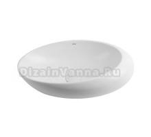 Накладная раковина Abber Bequem AC2107MW 49 матовая белая, овальная, фаянс