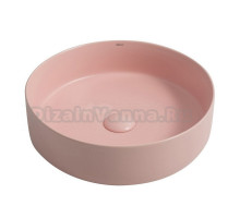 Накладная раковина Abber Bequem AC2109MP 40 матовая розовая, круглая, фаянс