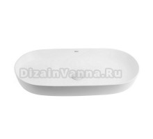 Накладная раковина Abber Bequem AC2110MW 80 матовая белая, овальная, фаянс