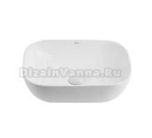 Накладная раковина Abber Rechteck AC2200MW 46 матовая белая, прямоугольная, фаянс