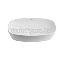 Накладная раковина Abber Rechteck AC2206MW 61 матовая белая, овальная, фаянс