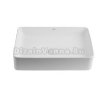 Накладная раковина Abber Rechteck AC2207MW 51 матовая белая, прямоугольная, фаянс