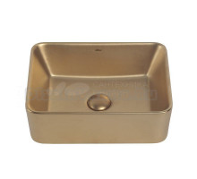 Накладная раковина Abber Rechteck AC2213MMG 41 матовое золото, прямоугольная, фаянс