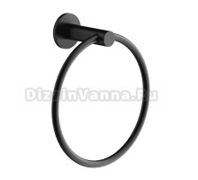 Держатель для полотенец Sancos Base SC9029MB матовый черный, кольцо