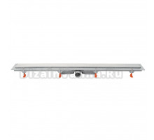 Душевой трап (лоток) Veconi Klasik N 350 35 см, решетка глянцевый хром, с сифоном, под плитку