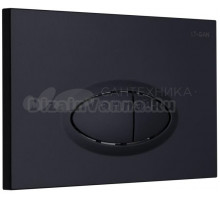 Кнопка смыва для унитаза Logan Oval 00297676 пластик, цвет black mattе