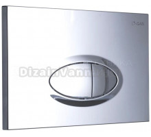 Кнопка смыва для унитаза Logan Oval 00297675 пластик, цвет chrome