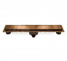 Душевой трап (лоток) AltroBagno Livello AltroBagnoLivello071240BC 80 см, решетка матовая медь, с сифоном, под плитку