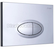 Кнопка смыва для унитаза Logan Oval 00297678 пластик, цвет chrome mattе