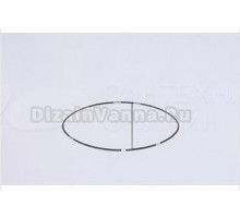 Кнопка смыва для унитаза Logan Oval 00297677 пластик, цвет white