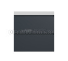 Тумба подвесная "Манхэттен 60" ЭМАЛЬ, под раковину ASTI, 2 ящика, PLUS, графит