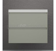 Тумба подвесная "Манхэттен 70" ЭМАЛЬ, под раковину ASTI, 2 ящика, PLUS, олива