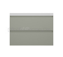 Тумба подвесная "Манхэттен 80" ЭМАЛЬ, под раковину ASTI, 2 ящика, PLUS, олива