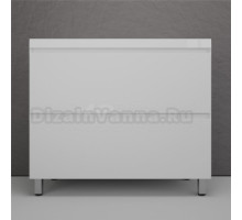 Тумба напольная "Манхэттен 100" ЭМАЛЬ, под раковину ASTI, 2 ящика, PLUS, белый