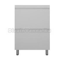 Тумба напольная "Манхэттен 60" ЭМАЛЬ, под раковину ASTI, 2 ящика, PLUS, белый