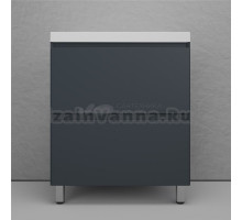 Тумба напольная "Манхэттен 70" ЭМАЛЬ, под раковину ASTI, 2 ящика, PLUS, графит
