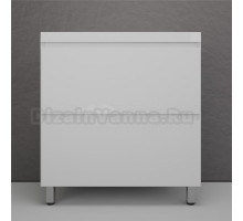 Тумба напольная "Манхэттен 80" ЭМАЛЬ, под раковину ASTI, 2 ящика, PLUS, белая