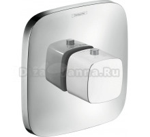 Термостатический смеситель встраиваемый Hansgrohe PuraVida 15772400 С ВНУТРЕННЕЙ ЧАСТЬЮ, матовый белый, хром
