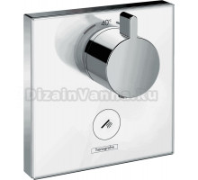 Термостатический смеситель встраиваемый Hansgrohe ShowerSelect Glass 15735400 С ВНУТРЕННЕЙ ЧАСТЬЮ, матовый белый, хром