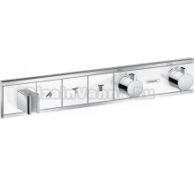 Термостатический смеситель встраиваемый Hansgrohe RainSelect 15356400 С ВНУТРЕННЕЙ ЧАСТЬЮ, матовый белый, хром