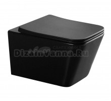 Унитаз подвесной GID Cuadrado Tr2155Bm безободковый, с микролифтом, матовый черный