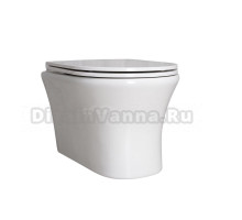 Унитаз подвесной GID Concavo Tr2101 безободковый, с микролифтом, глянцевый белый